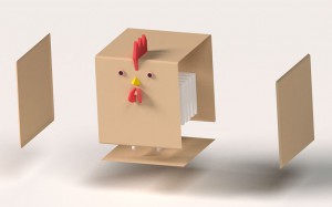 Chicken Cube Huhn Innen