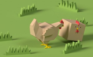 Chicken Cube aggressiv