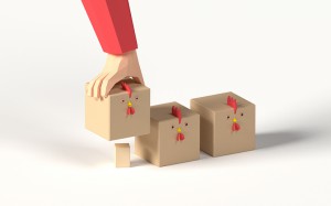 Chicken Cube 3D Animation Huenchenspieler