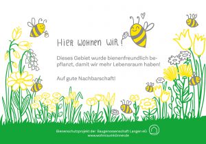 Bienen Schild Wohnraumkönner