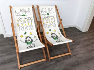 Könner of f everything Liegestuhl Illustration Designdoppel