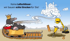 Maulwurf Luftschloss König Baustelle Illustration