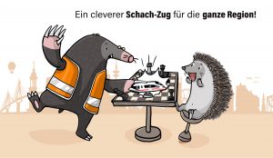 Maulwurf Schachzug Illustration Bahn