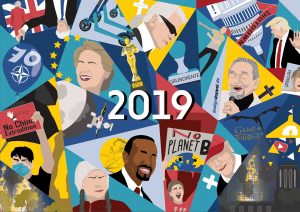 Illustrierter Jahresrückblick 2019 Illustration Grafik