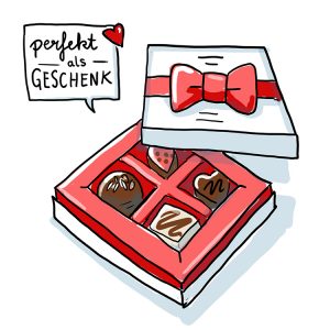 Product Scribble Sketch Food Pralinen Verpackung