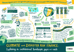CARE Graphic Recording Climate and Disaster Risk finance CDRFI