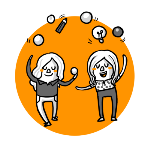 Illustration eingespieltes Team