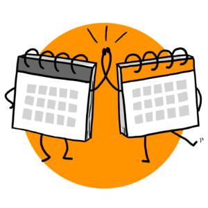 Designdoppel Doppelt so viele Termine