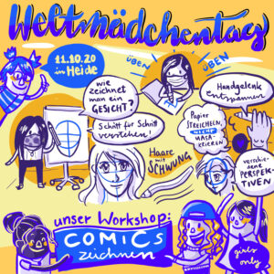 Weltmädenchentag Graphic Recording Comics zeichnen