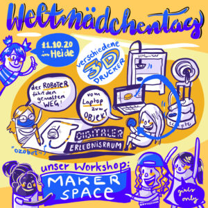 Weltmädchentag Graphic Recording Maker Space