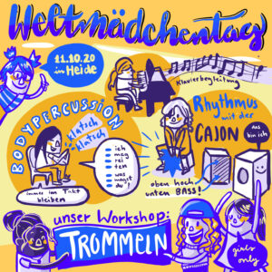 Weltmädchentag Graphic Recording WS Trommeln
