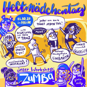 Weltmädchentag Graphic Recording Workshop Zumba