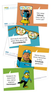 Vielfalt Postkarten Illustrationen