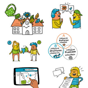 Vielfalt entfalten Illustrationen
