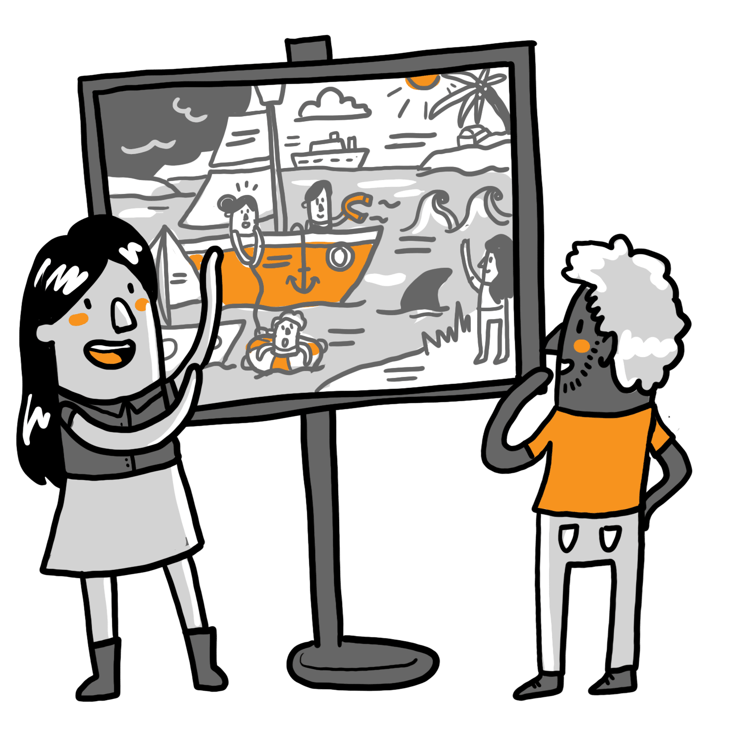 Einsatz von Strategievisualisierungen Personen vor Strategievisualisierung