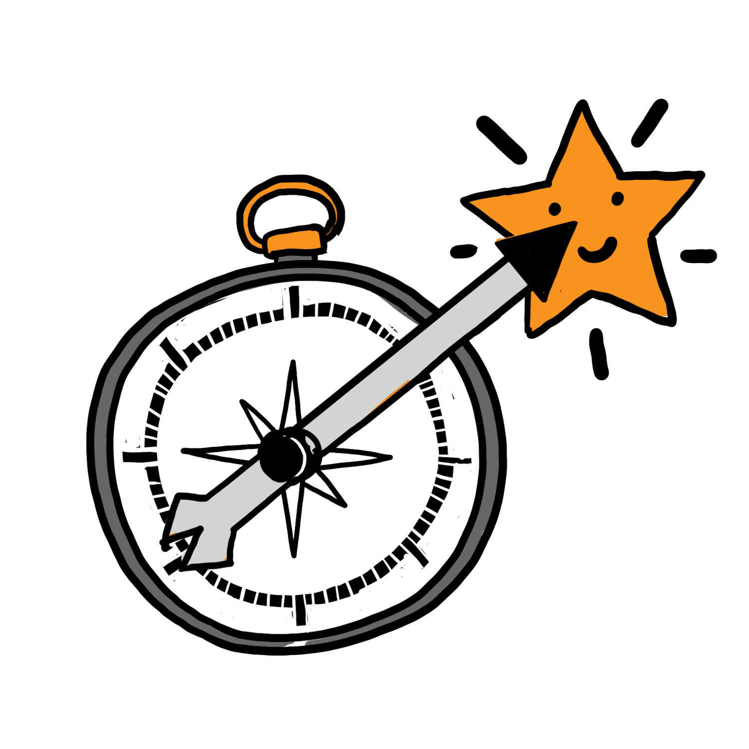 Strategie auf den Punkt gebracht Strategiekompass mit Stern