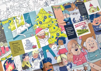 Projektbericht: Illustrierter Adventskalender mit 24 Netzwerk-Tipps
